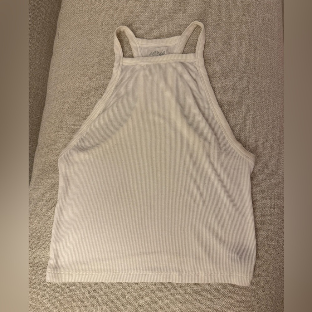 Aerie white ribbed racerback tank